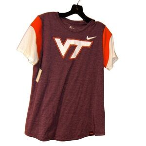 New Women Nike Virginia tech Hokies VT Tshirt Tee shirt top Medium M